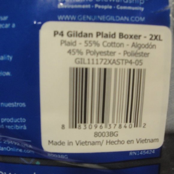 Gildan Premium Cotton Woven Men's Boxers Brand New 4 Pack Size 2XL 44-46 - Picture 8 of 9